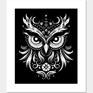 owl ornament Posters and Art